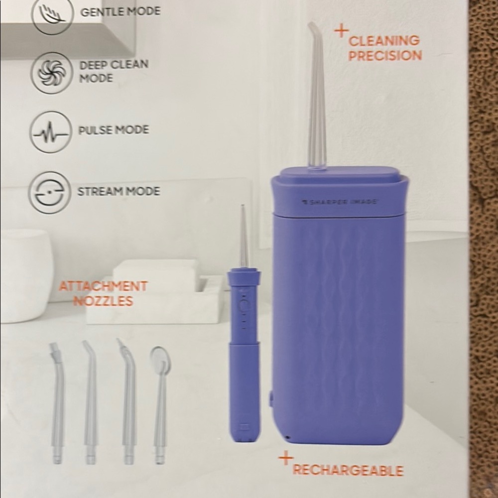 NEW ✨Sharper Image Portable Cordless Oral Irrigator - Blue ✨NEW - Picture 4 of 5